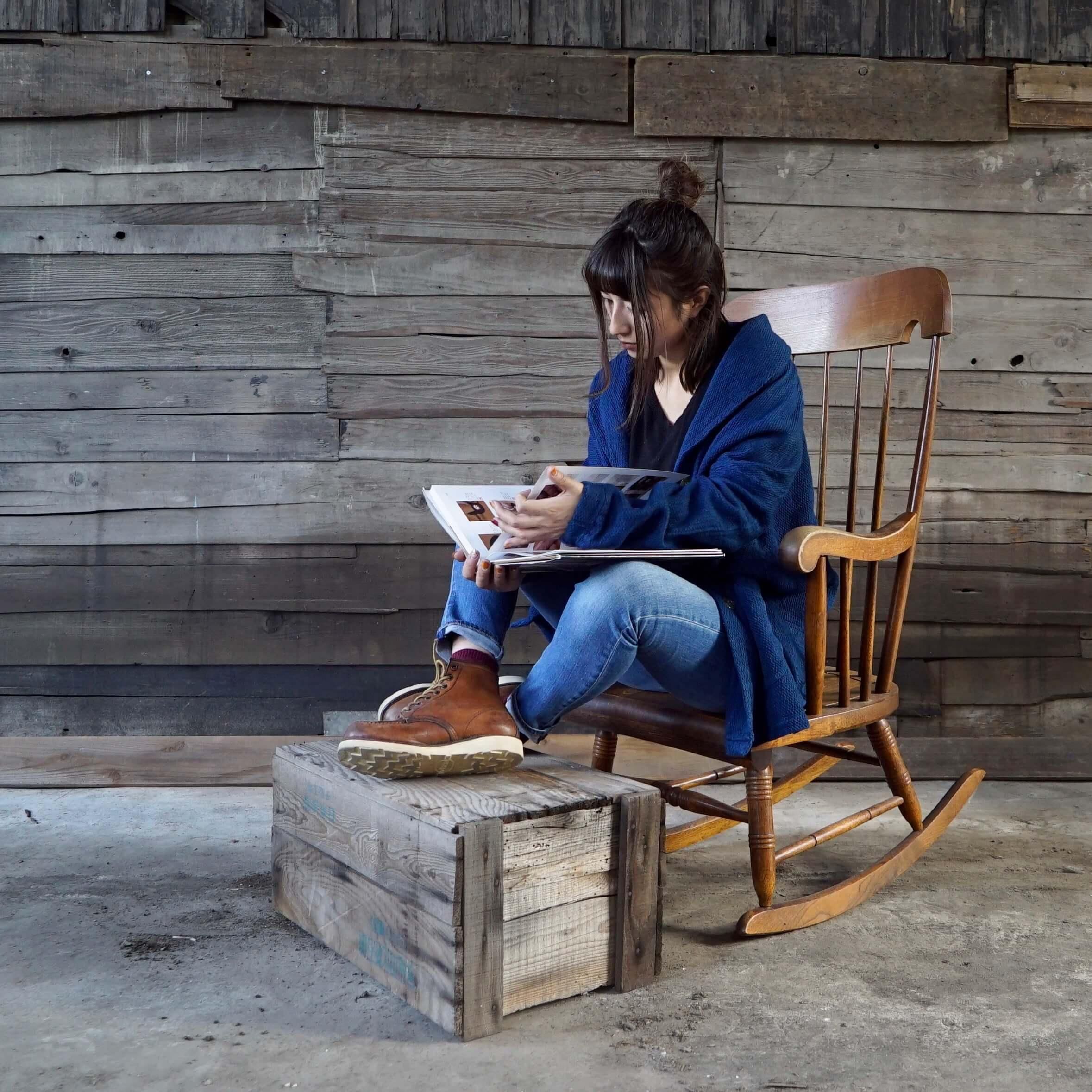 くつろ着カーディガン | インディゴブルー - UZUiRO/公式オンライン