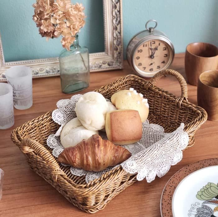 水洗い可能バスケット・手編みカゴ・長方形ハスケット | 旅するレトロ