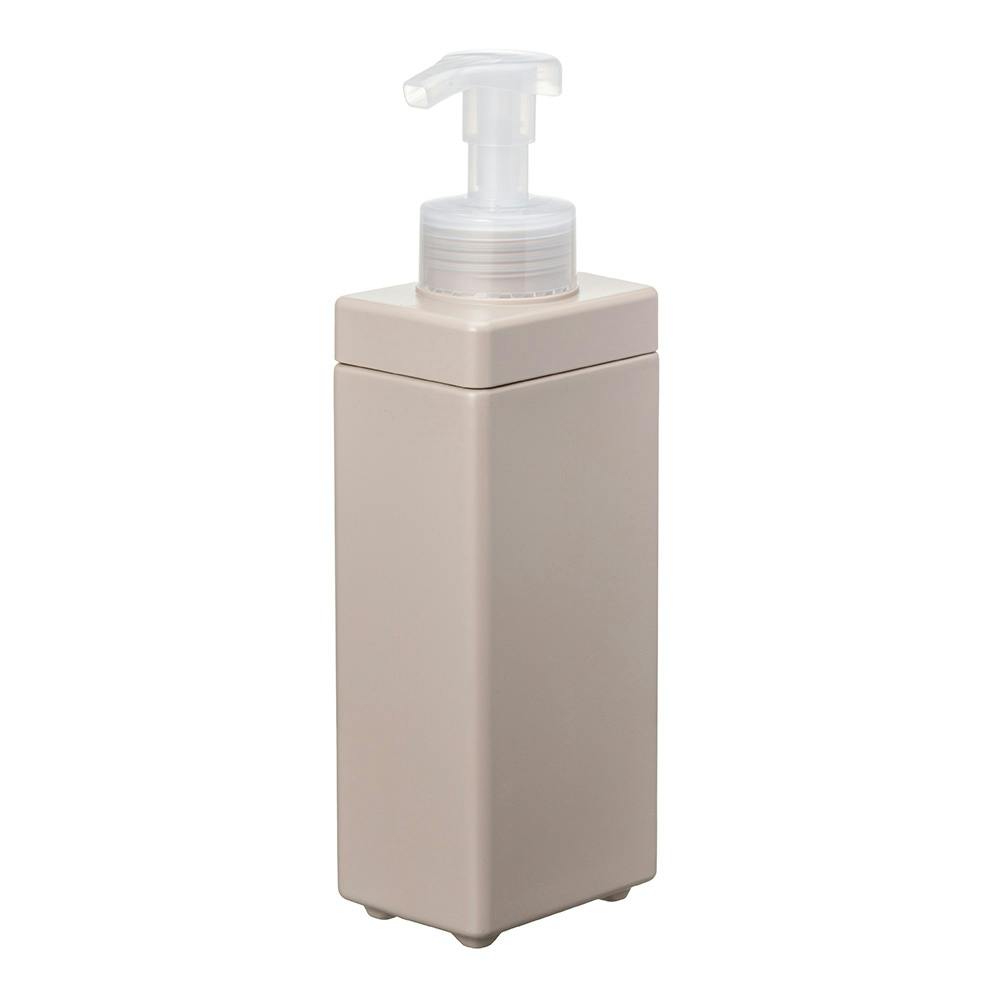 注ぎやすくヌメリにくいディスペンサー 泡タイプ 600ml ウォームグレー