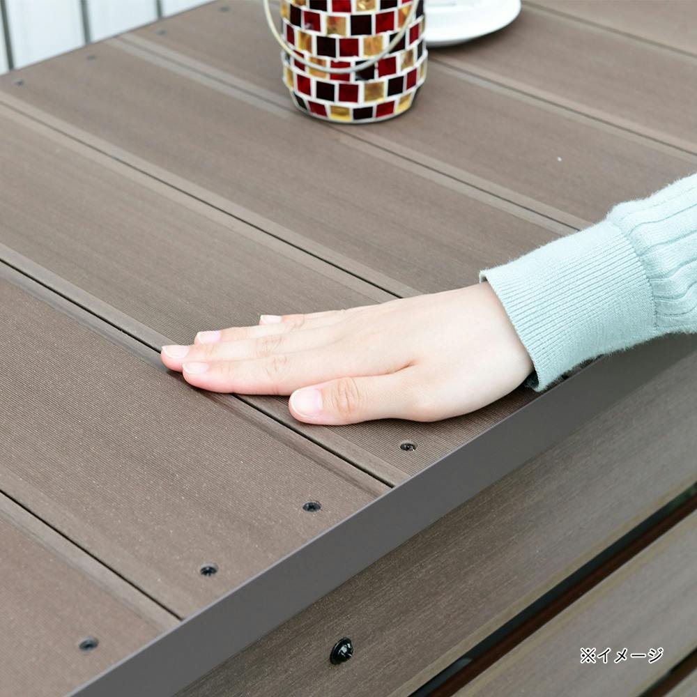 人工木エアコンカバー 大型 ダークブラウン MWAC-110【別送品】 | 室外