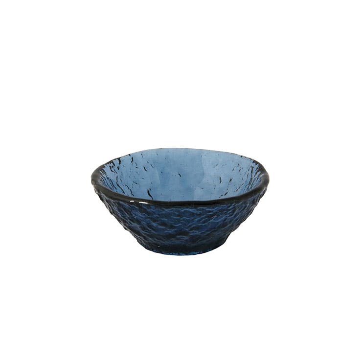 車窓ガラス ミニボウル 75ml リサイクルガラス 江戸硝子 岩澤硝子 藍花