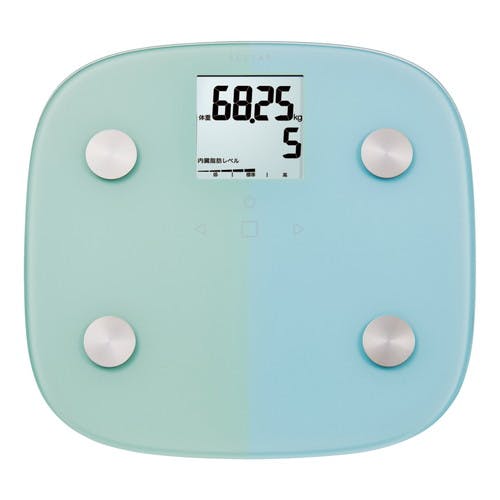体重計 体組成計 8項目測定 乗ルダケ自動認識 ヘルスメーター ブルー