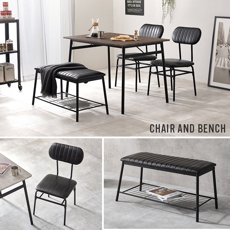 ダイニング4点セット LDS-4854GB グレーブラウン インテリア 家具 収納