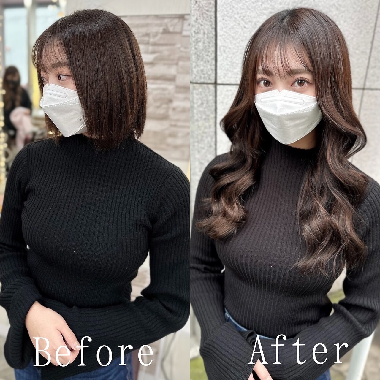 大人韓国風スタイル#シールエクステ#大人かわいい韓国#新宿