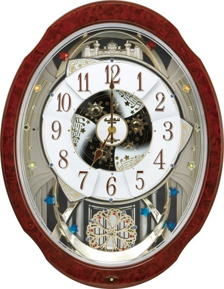 からくり時計スモールワールド ブルームDX 4MN499RH23 リズム時計/時計