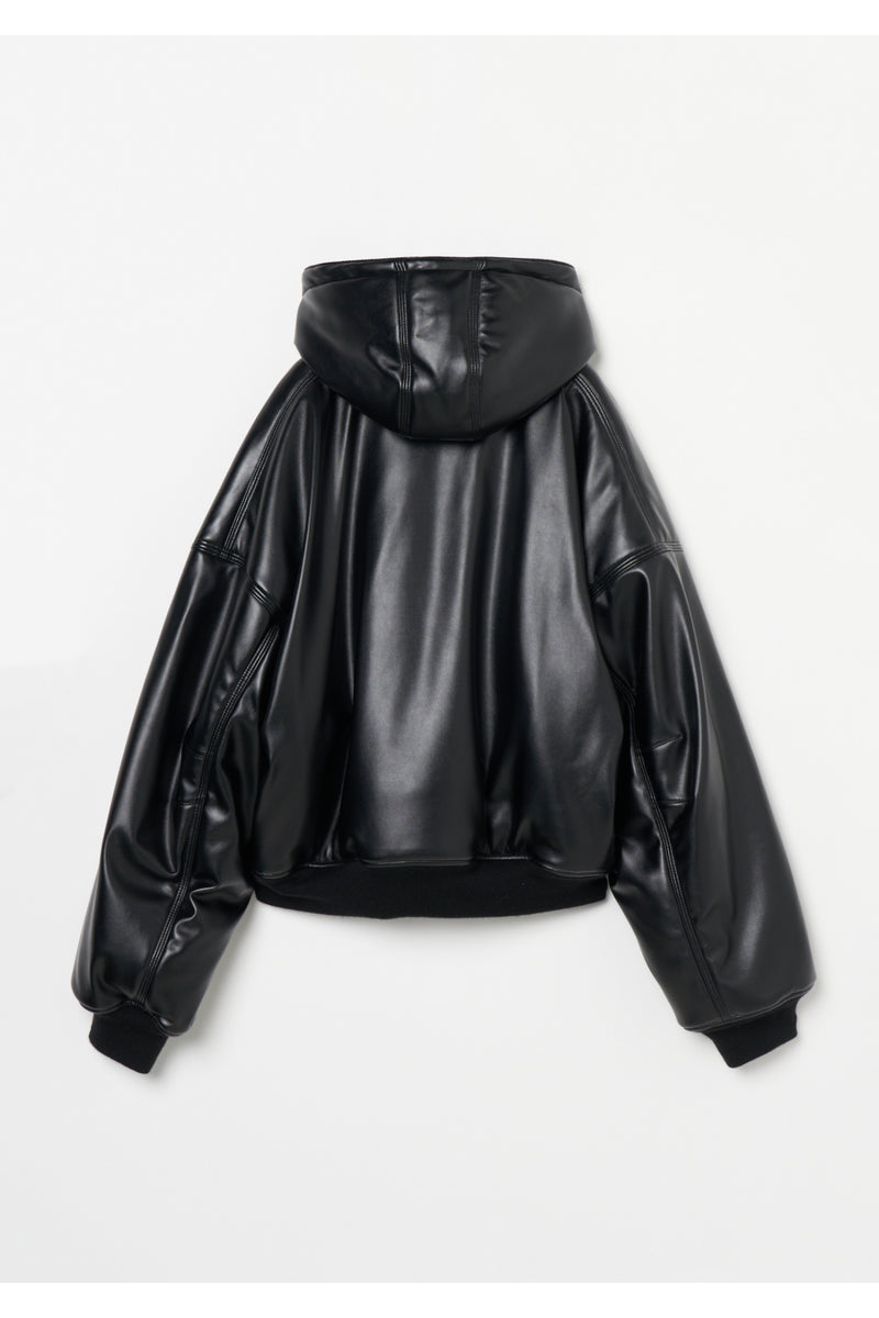 Leather Zip Up Hoodie – INSCRIRE