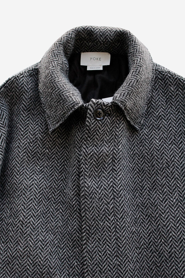 yoke DOUBLE JQUARD KNIT BAL COLLAR COAT | INSECTE〔インセクト