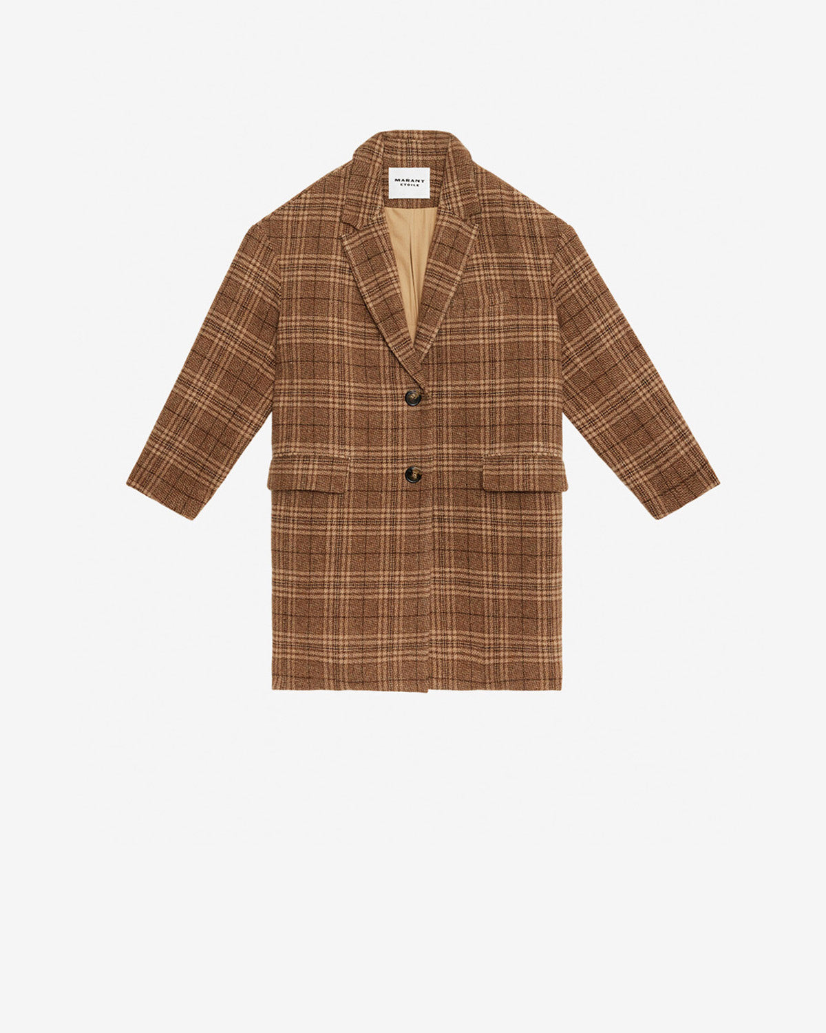 CARAMEL チェック柄ウールコート 2Y CARAMEL チェック柄ウールコート