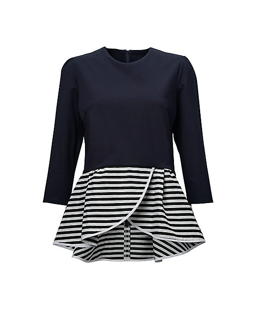 PEPLUM TEE 3／4 BD1111－2C－15 | BORDERS at