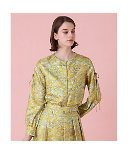 ドローイングフラワープリントタイブラウス | ANAYI/アナイ | 三越