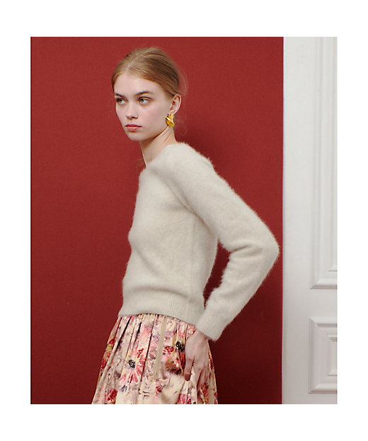 LOULOU WILLOUGHBY】カシミヤブレンドファー加工プル