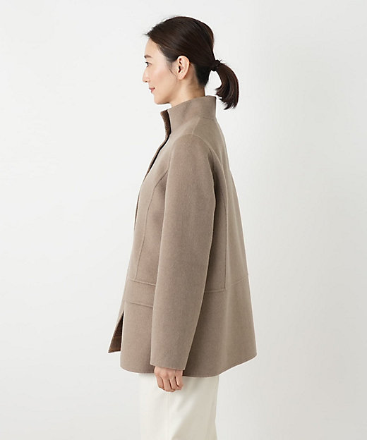 カシミヤスタンドカラーショートコート | Leilian (Women)/レリアン