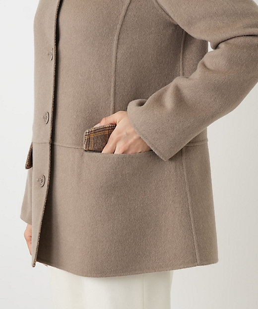 カシミヤスタンドカラーショートコート | Leilian (Women)/レリアン