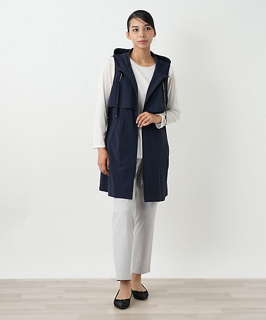 フーディーロングベスト【MUSE BY ROCHAS