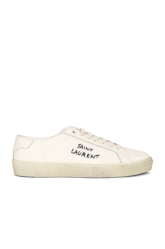 Saint Laurent Court Classic Star Sneakers in Blanc Optique