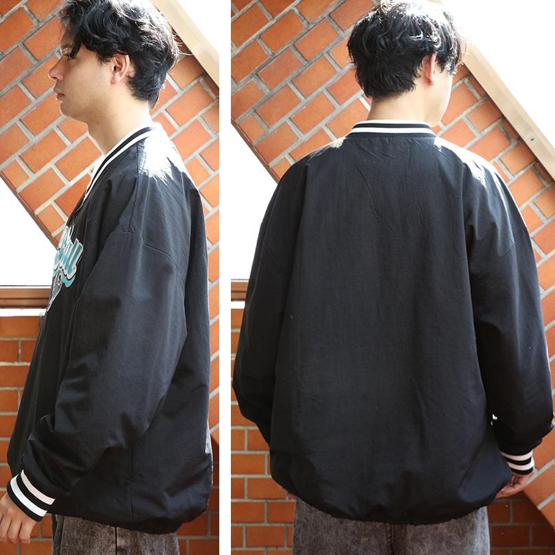 8 プルオーバー ナイロン ジャケット メンズ ツートン 刺繍 : 8(eight