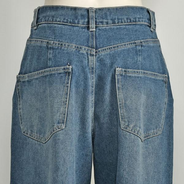 PASSIONE（パシオーネ） カーブ ジーンズ デニム ゆったり ライト