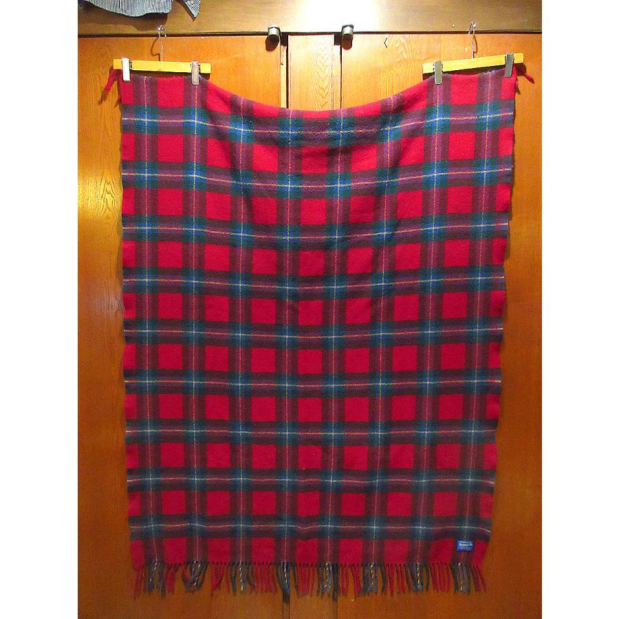 PENDLETONタータンチェックウールブランケットsize 171cm×125cm