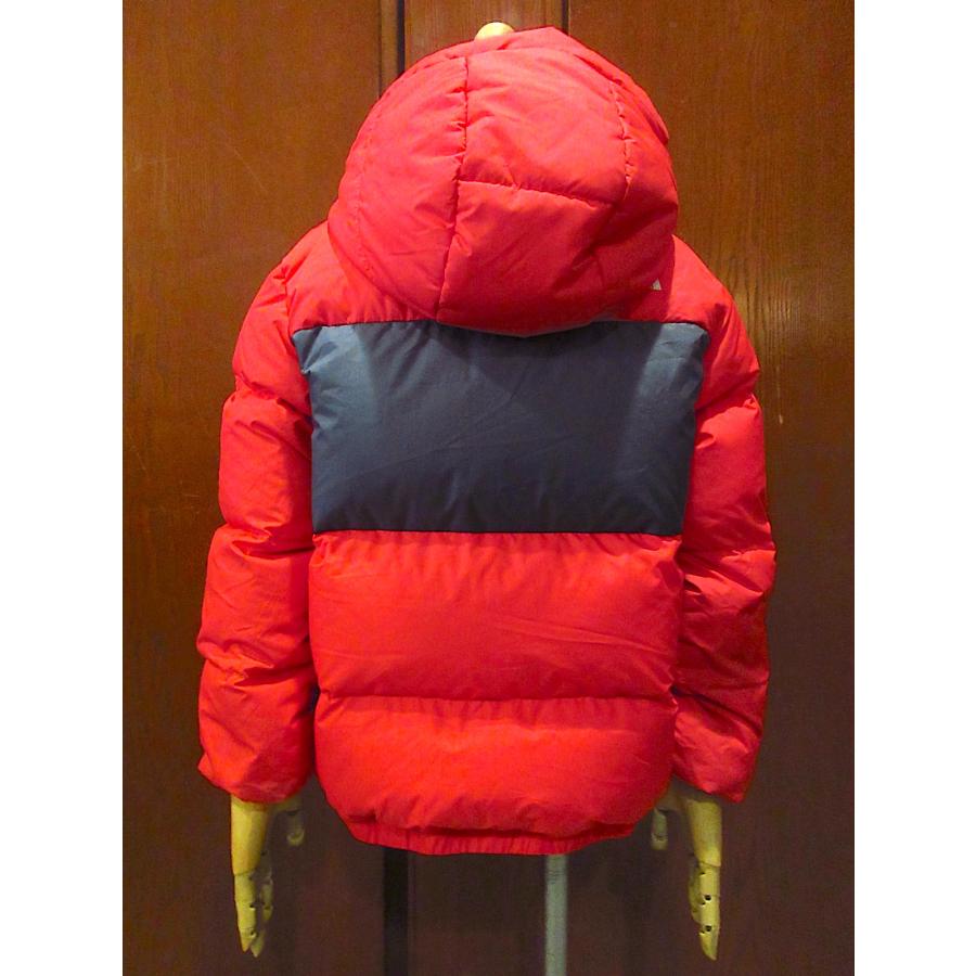 THE NORTH FACEキッズフード付きダウンジャケットグレー×ピンク