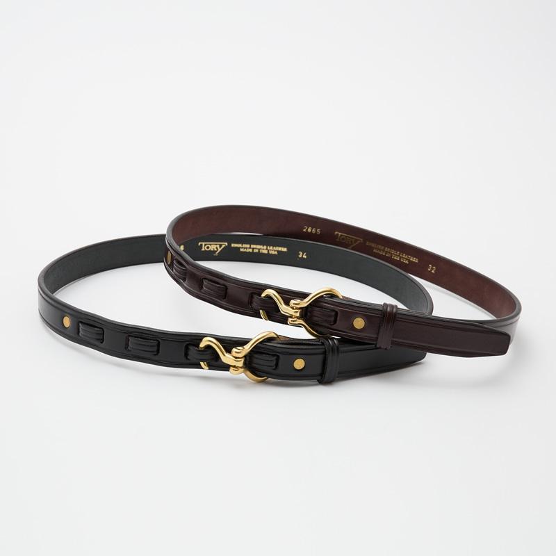 TORY LEATHER（トリーレザー） ミニ フックバックル ベルト 細め 1