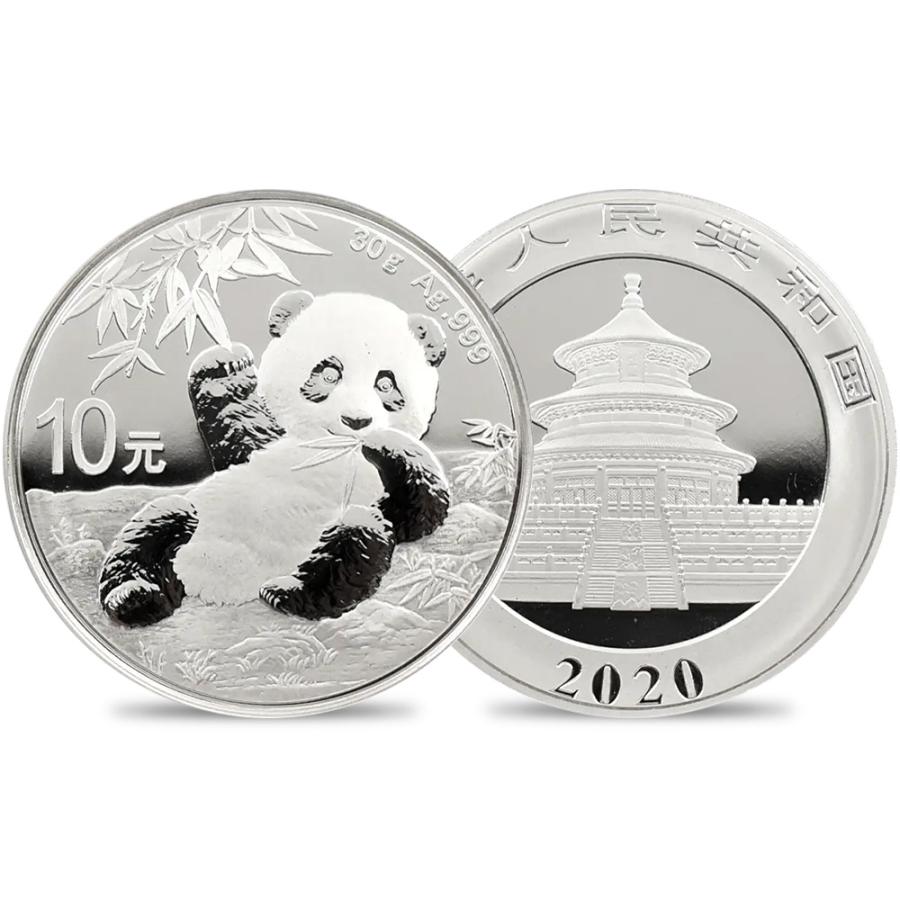 ☆即納追跡可☆ 中国 2012-2021 パンダ 30g 銀貨10枚セット 箱付き