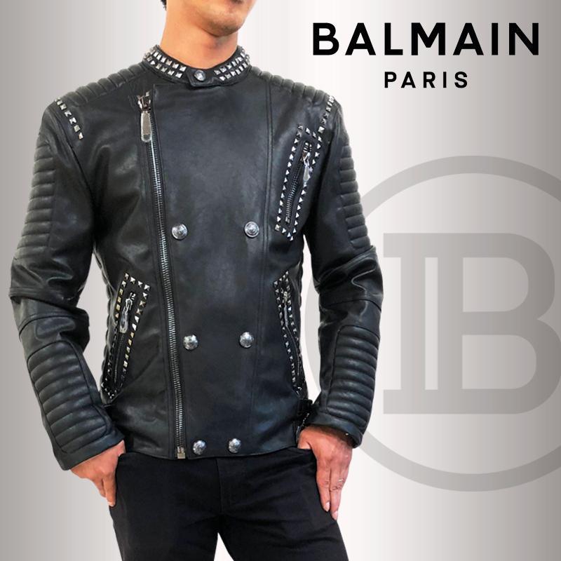 BALMAIN（バルマン） メンズ 8011 ライダース スタッズ ブランド