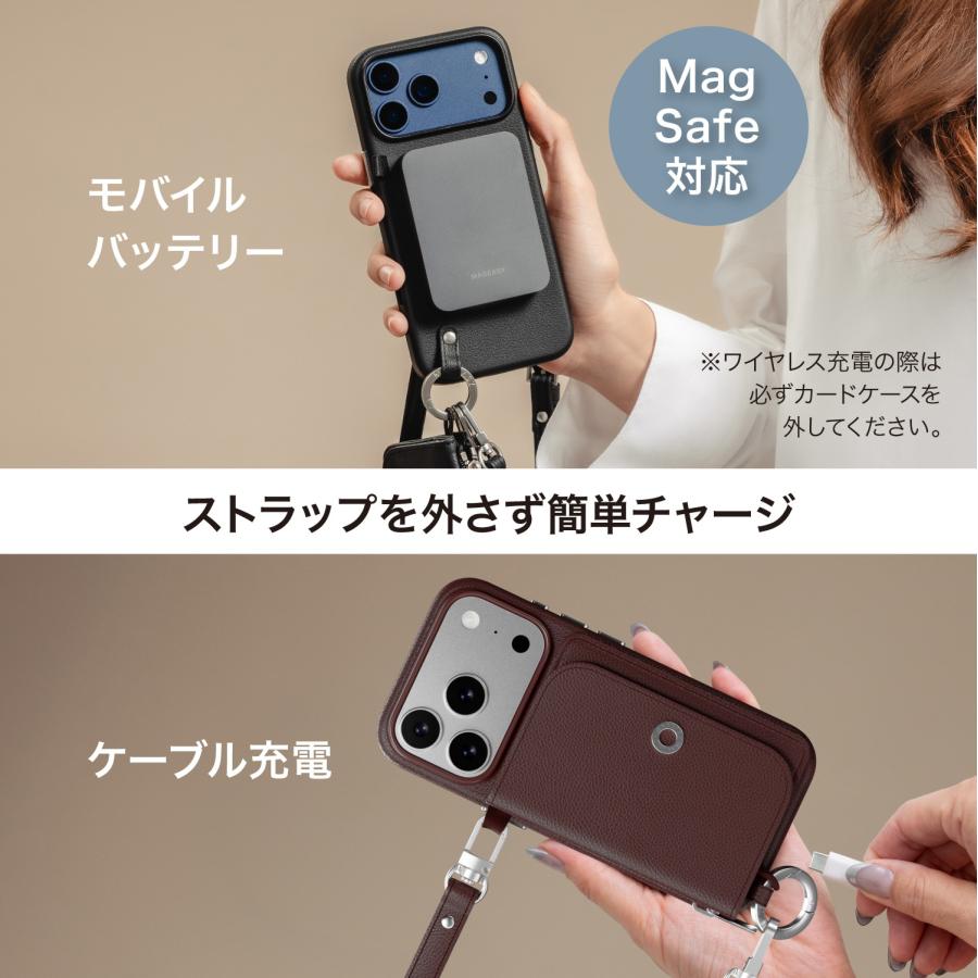 MAGEASY iPhone 17 Pro ケース MagSafe 対応 ショルダー ストラップ