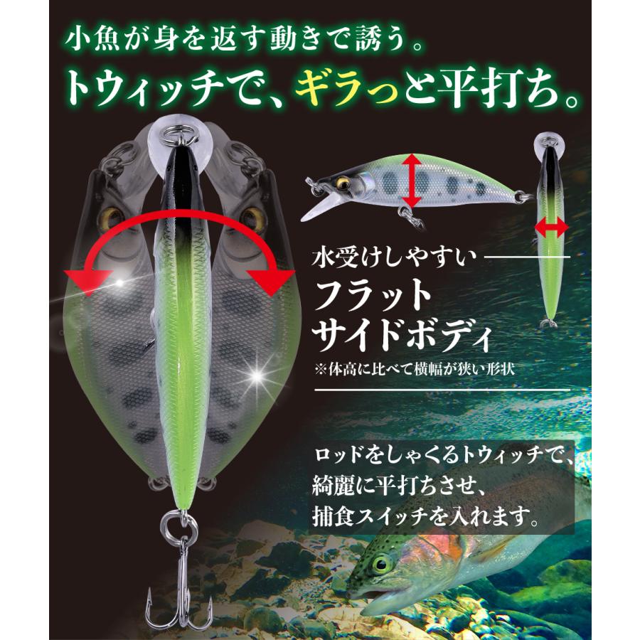 渓流ミノー セット トラウトルアー ヘビーシンキング ルアー 50mm 5.3g