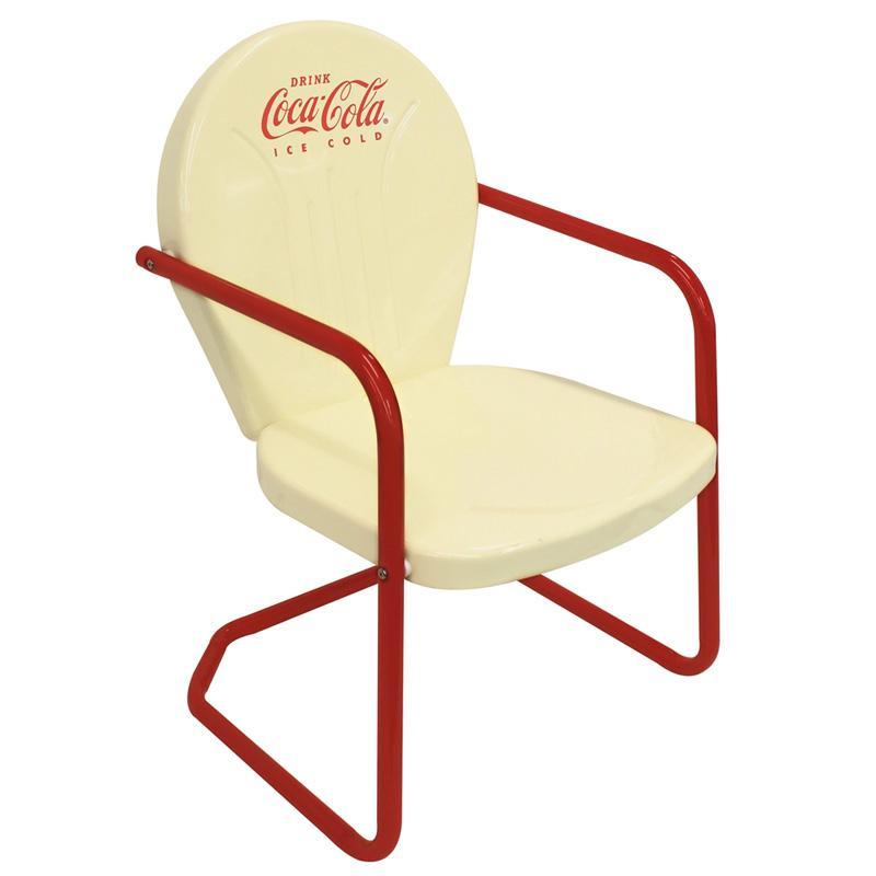 コカコーラ メタル テーブル チェア セット クリーム レトロ