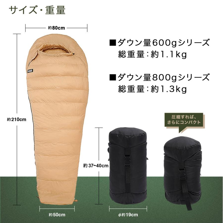 CAMP GREEB（キャンプグリーブ） シュラフ 寝袋 キャンプ 車中泊 -5