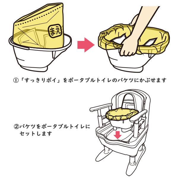 アロン化成 安寿 すっきりポイ ポータブルトイレ用処理袋 30枚入 533