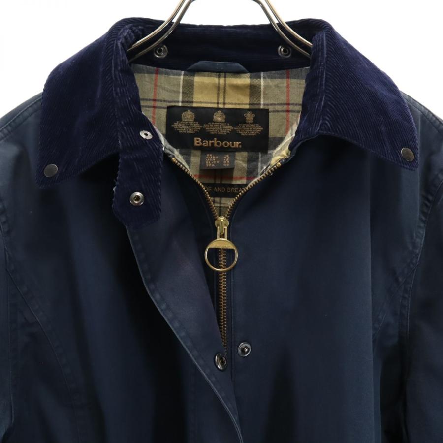 Barbour（バブアー） 襟コーデュロイ ロングコート 12 ネイビー