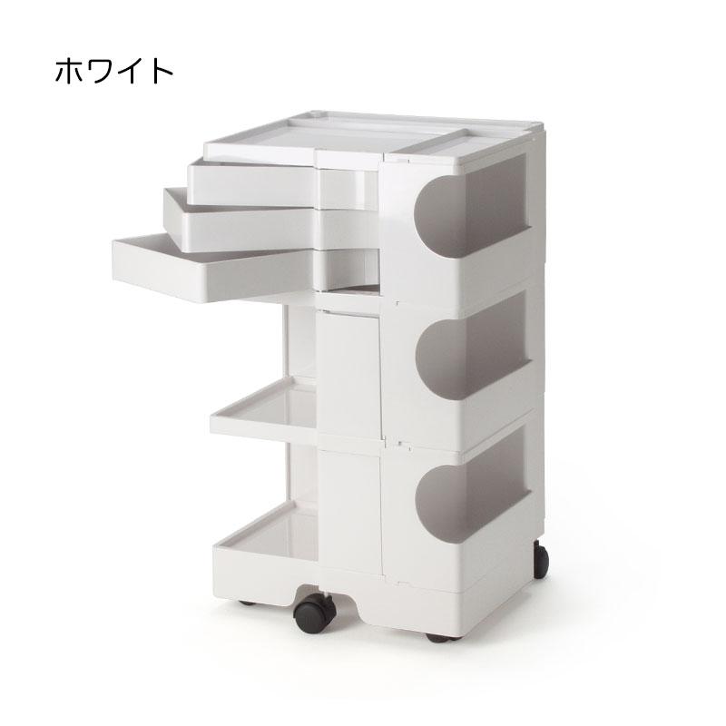 B-LINE（ビーライン） ボビーワゴン 3段 3トレイ ホワイト ブラック B