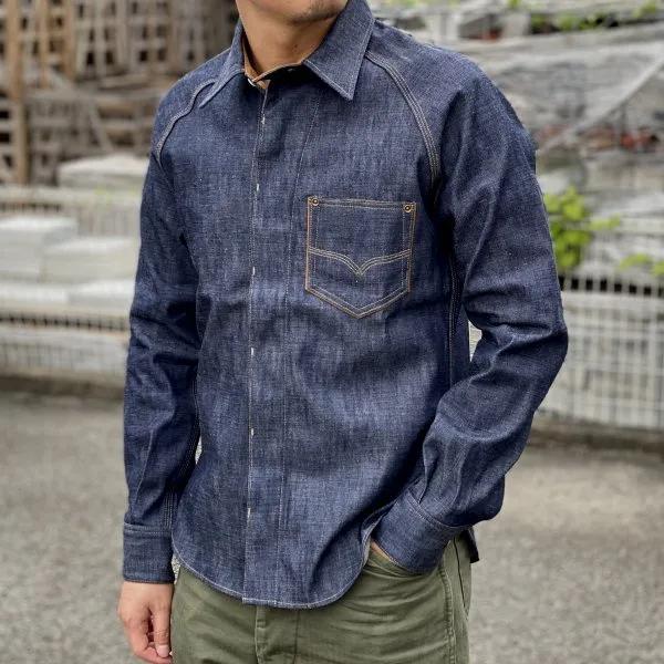 DELUXEWARE（デラックスウエア） 40s デニム ワークシャツ 長袖 DENIM