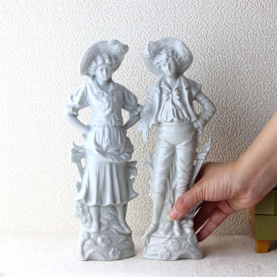 絵付け前の欧風陶器製人形 日本製 美濃焼 白い陶器製人形 ドール