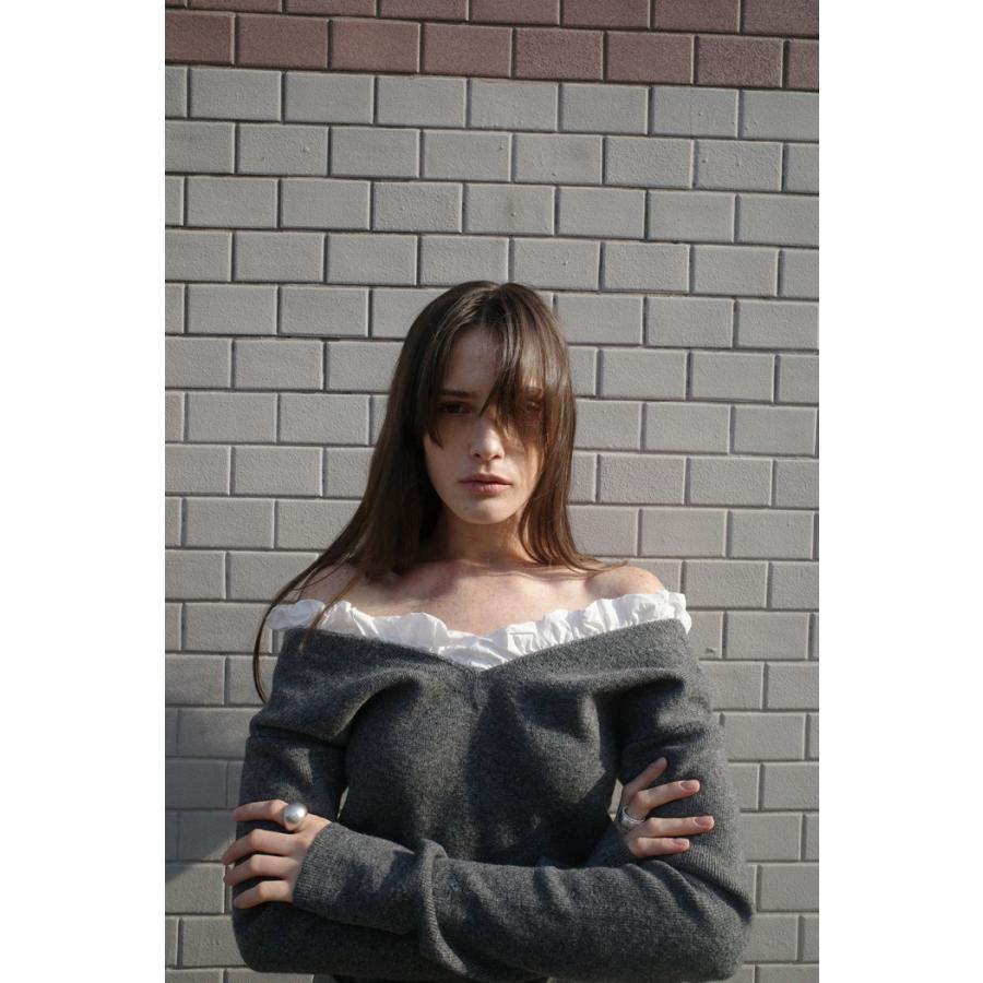 CLANE（クラネ） 正規商品 トップス フリル Vネック ニットトップス