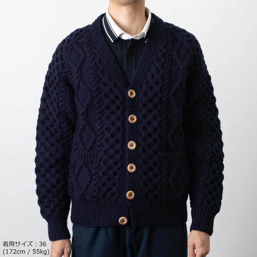 INVERALLAN（インバーアラン） 長袖ニットカーディガン ARAN V NECK