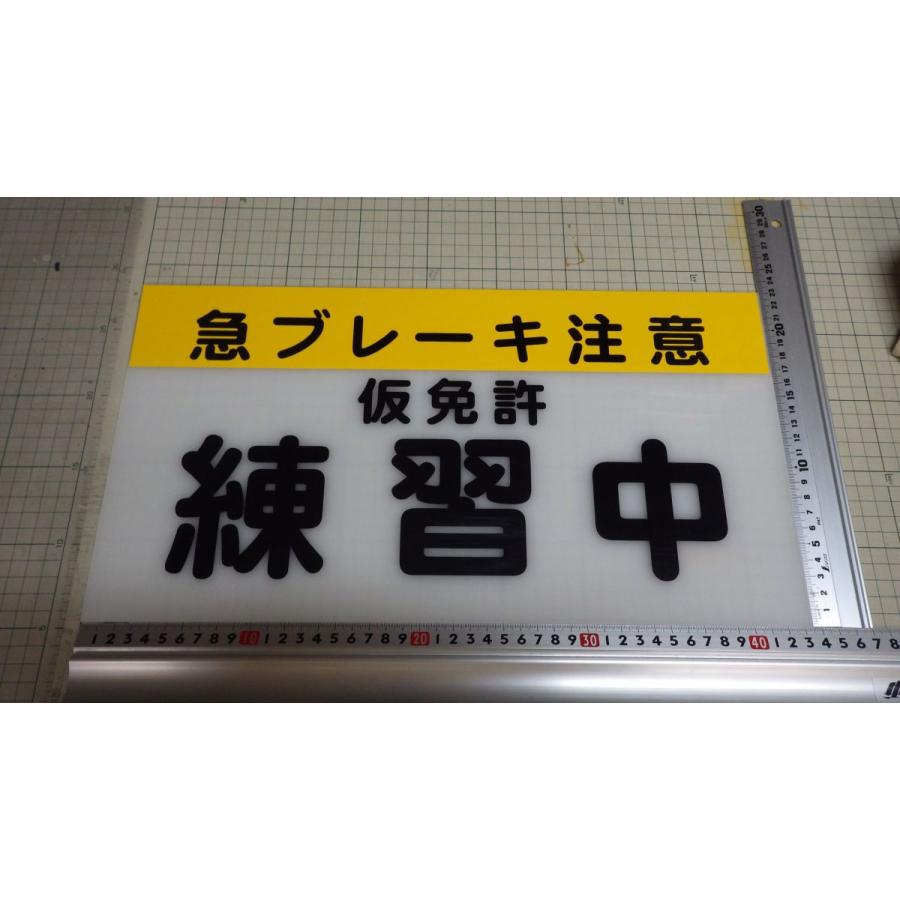 仮免許練習中 アンドンプレート 大型ナンバーサイズ デコトラ トラック