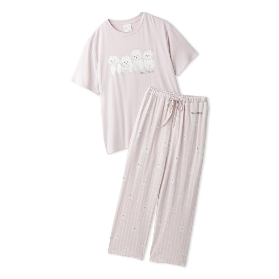 gelato pique（ジェラートピケ） ビションフリーゼ柄 Tシャツ&ロング