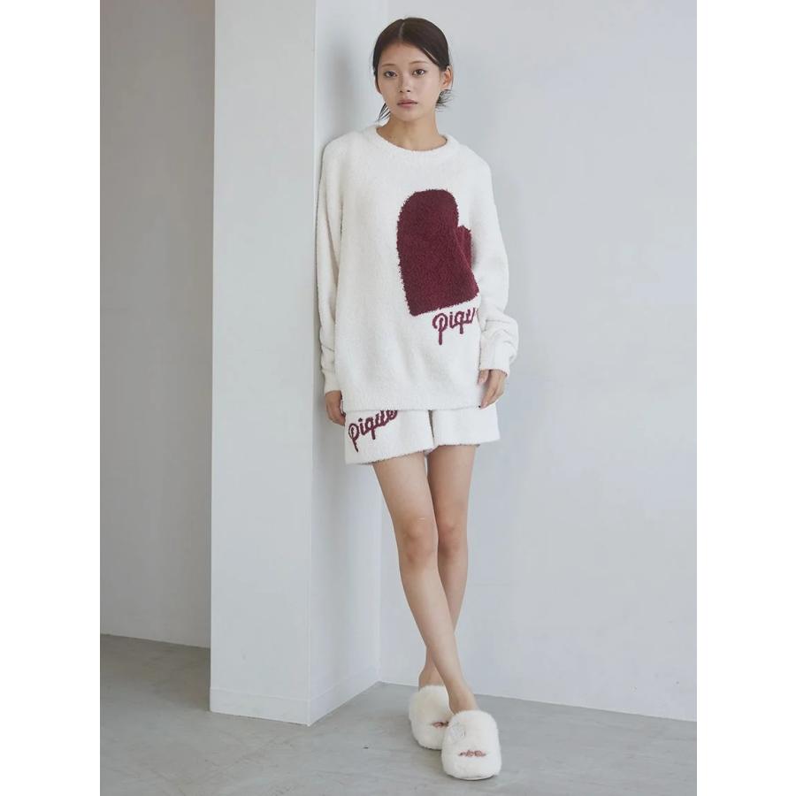 gelato pique（ジェラートピケ） ハートジャガードプルオーバー