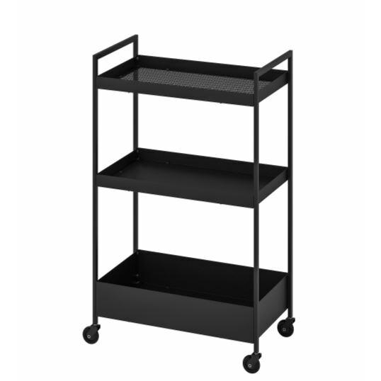 イケア（IKEA） ワゴン ブラック 黒 キャスター付き 50.5x30x83cm