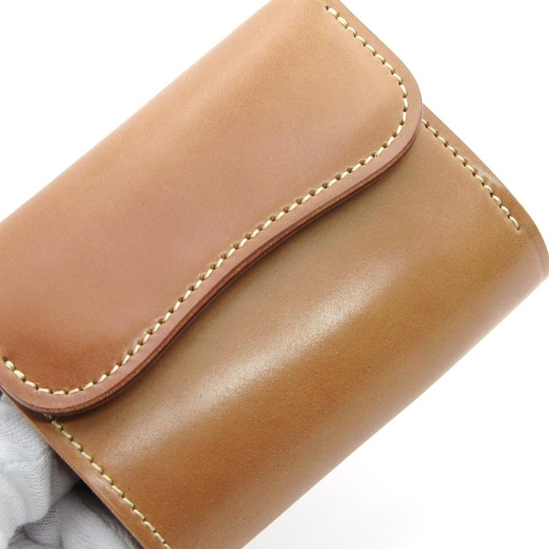 未使用 LAST CROPS ラストクロップス 三つ折り財布 シェルコードバン
