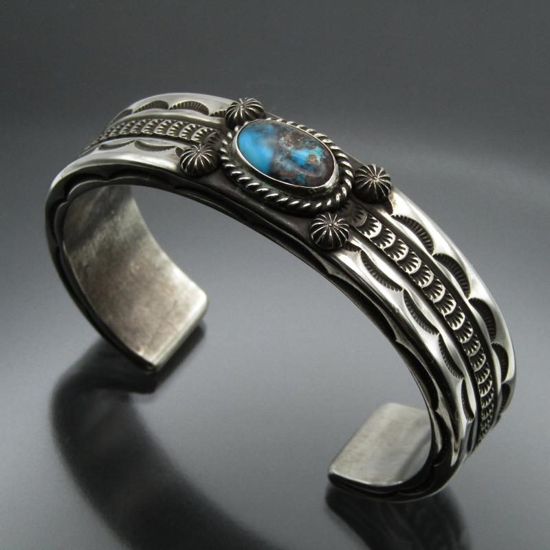 美品 Herman Smith ナバホ族 バングル ビズビー ターコイズ ハーマン