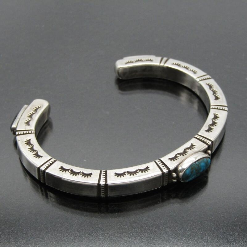 美品 Herman Smith ナバホ族 バングル ターコイズ ハーマンスミス 3面