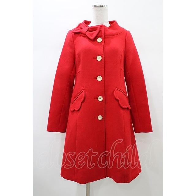 Emily Temple cute / スタンドカラーコート レッド H-26-01-10-018-ET