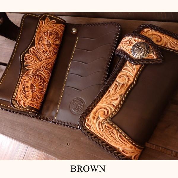 レザークラフト優 レザーウォレット/バイカーズウォレット/透かし彫り