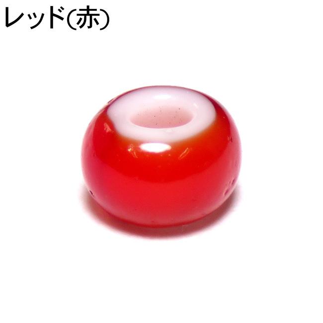 ホワイトハーツ ガラス ビーズ 約5mm 10粒 鹿革紐 約2mm×1000mm セット