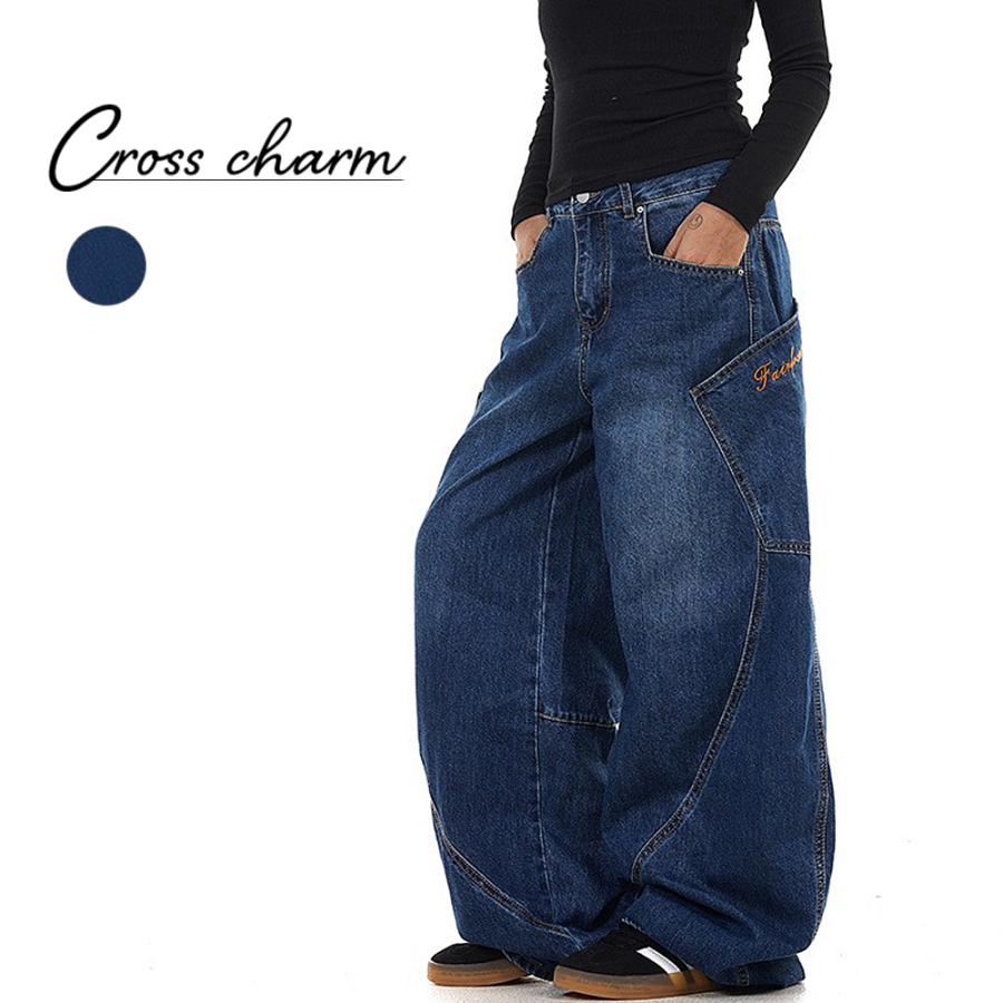 デニム バギー パンツ デニムパンツ レディース ワイドパンツ ワイド