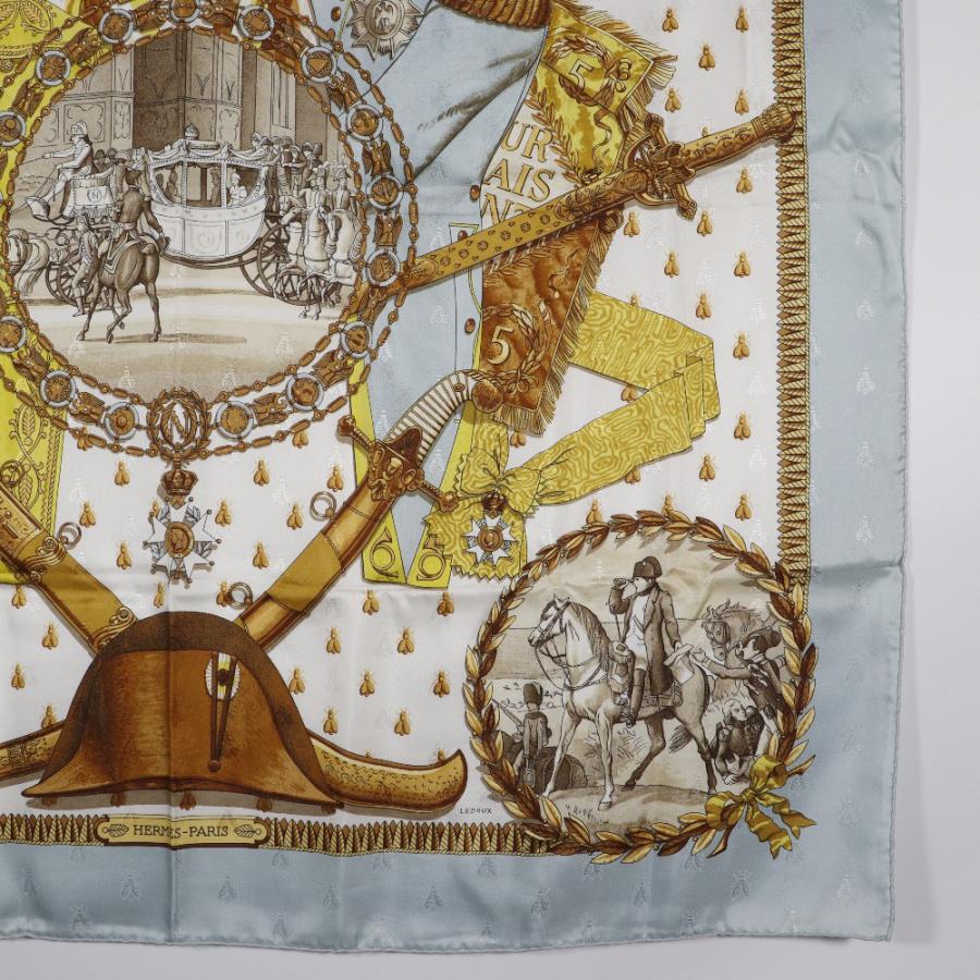 HERMES（エルメス） カレ90 NAPOLEON ナポレオン 蜂 スカーフ シルク