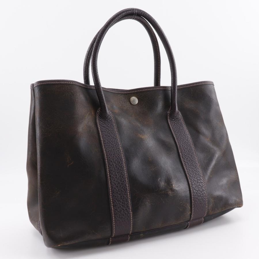 HERMES（エルメス） ガーデンパーティPM トートバッグ アマゾニア 茶